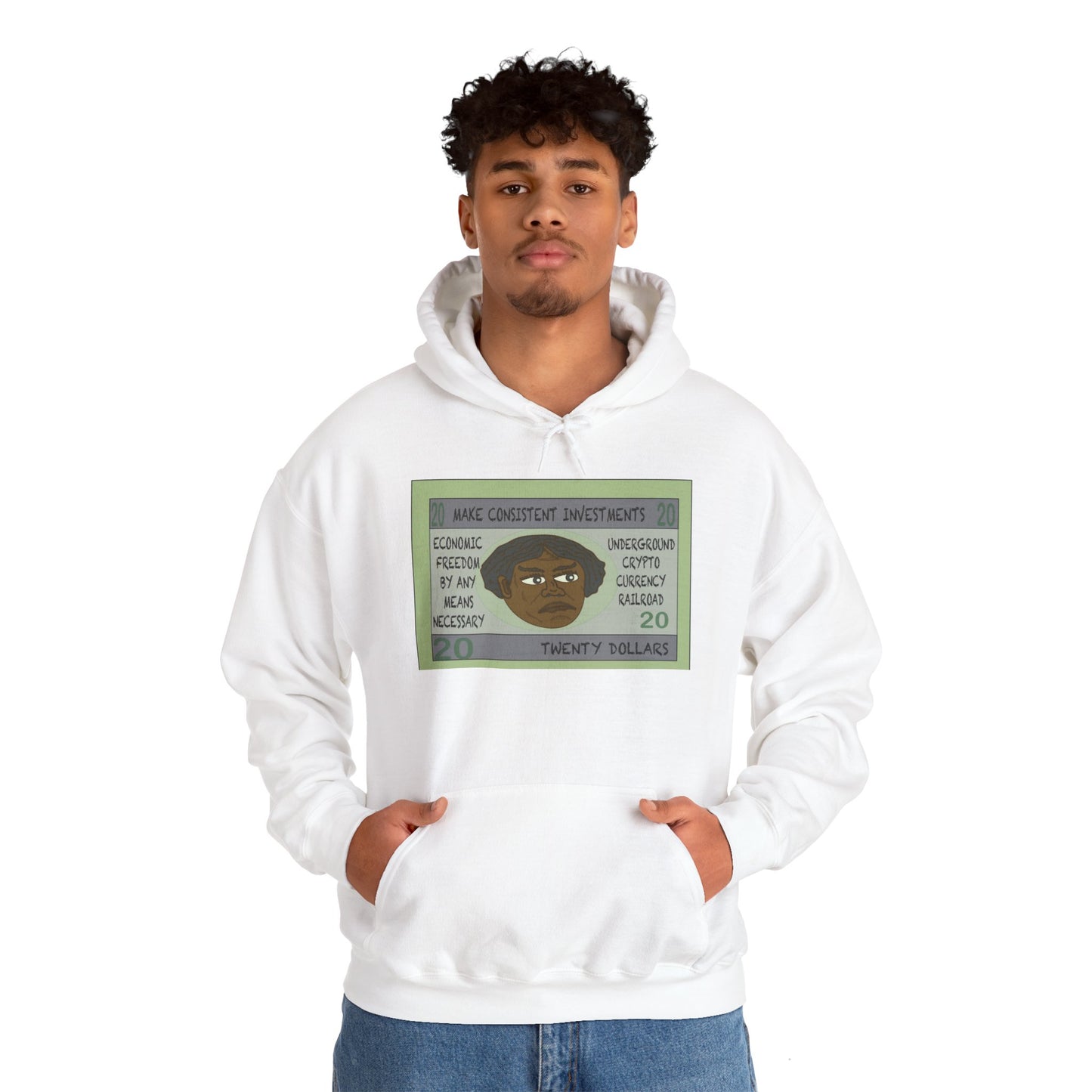 The Underground Crypto Currency Railroad Unisex Heavy Blend™ Hooded Sweatshirt